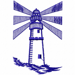 Lighthouse Embroidery Design 1